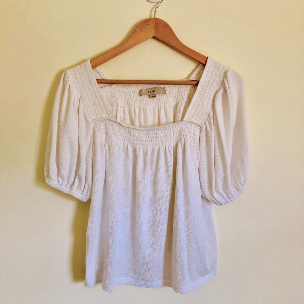 Puff Sleeve White Blouse